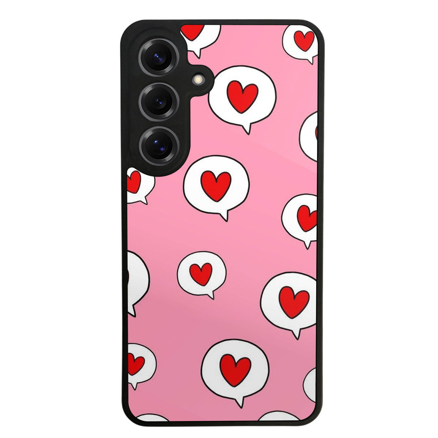 Samsung Galaxy S25 Uyumlu Kalp Love Tasarımlı Glossy Premium Kılıf