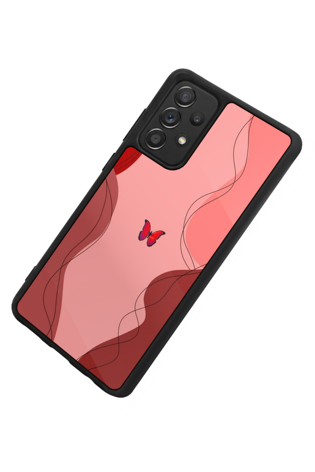 Samsung Galaxy A72 Uyumlu Kelebek Tasarımlı Glossy Premium Kılıf