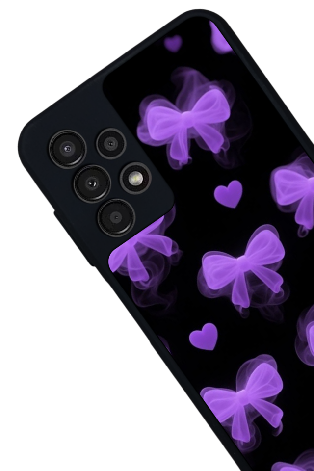 Samsung Galaxy A13 Uyumlu Kurdele Tasarımlı Glossy Premium Kılıf