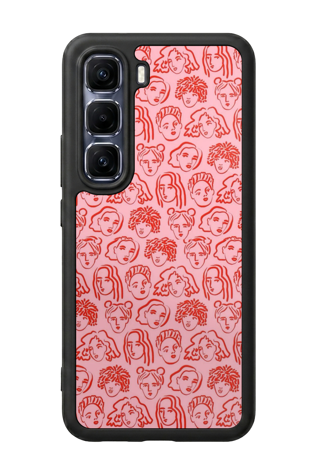Infinix Hot 60 Pro Plus Uyumlu Line Art Tasarımlı Glossy Premium Kılıf