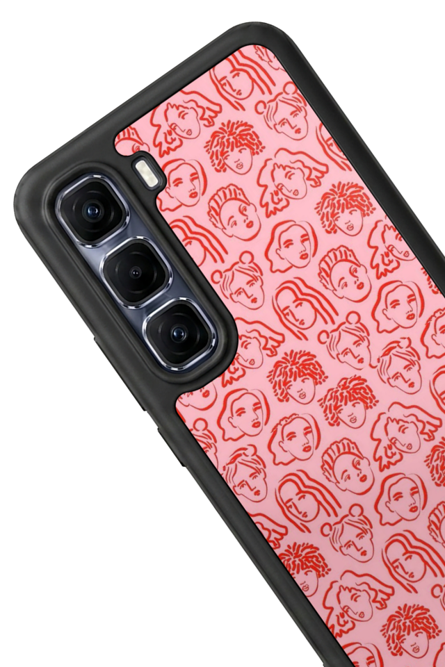 Infinix Hot 60 Pro Plus Uyumlu Line Art Tasarımlı Glossy Premium Kılıf