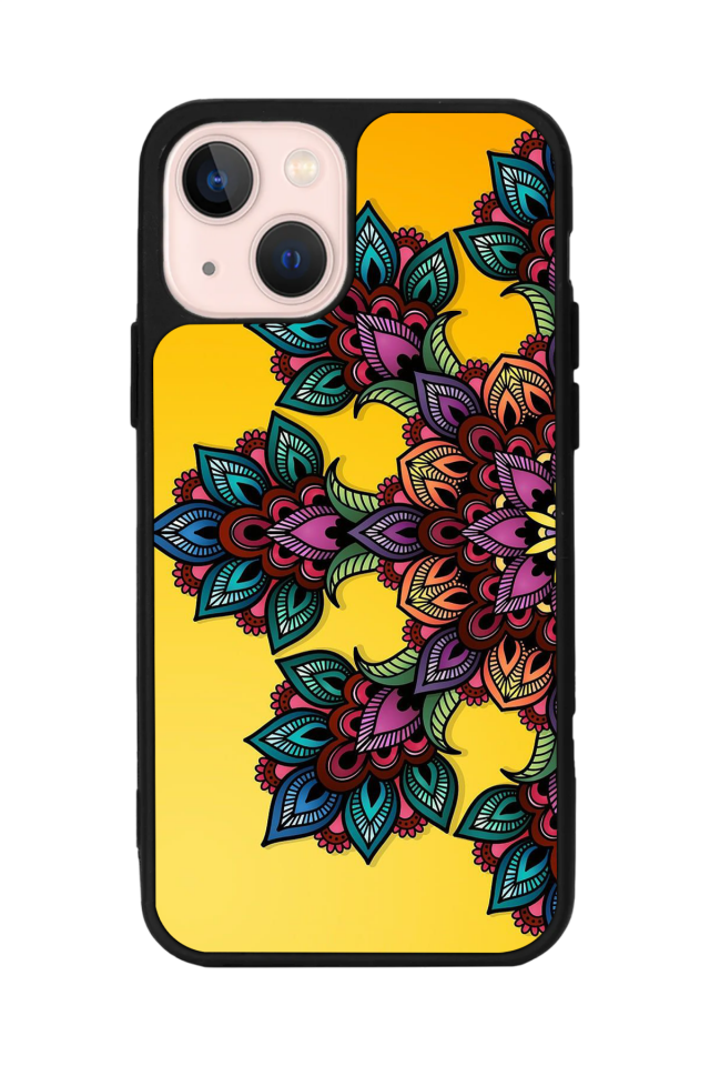 iPhone 14 Plus Uyumlu Mandala Tasarımlı Glossy Premium Kılıf