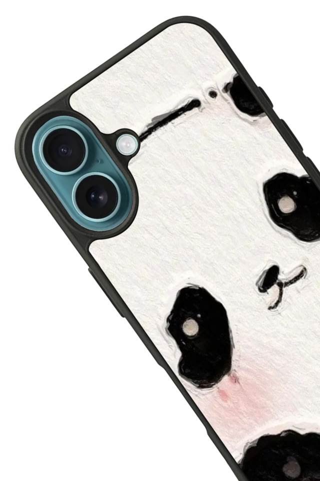 iPhone 16 Uyumlu Panda Tasarımlı Glossy Premium Kılıf