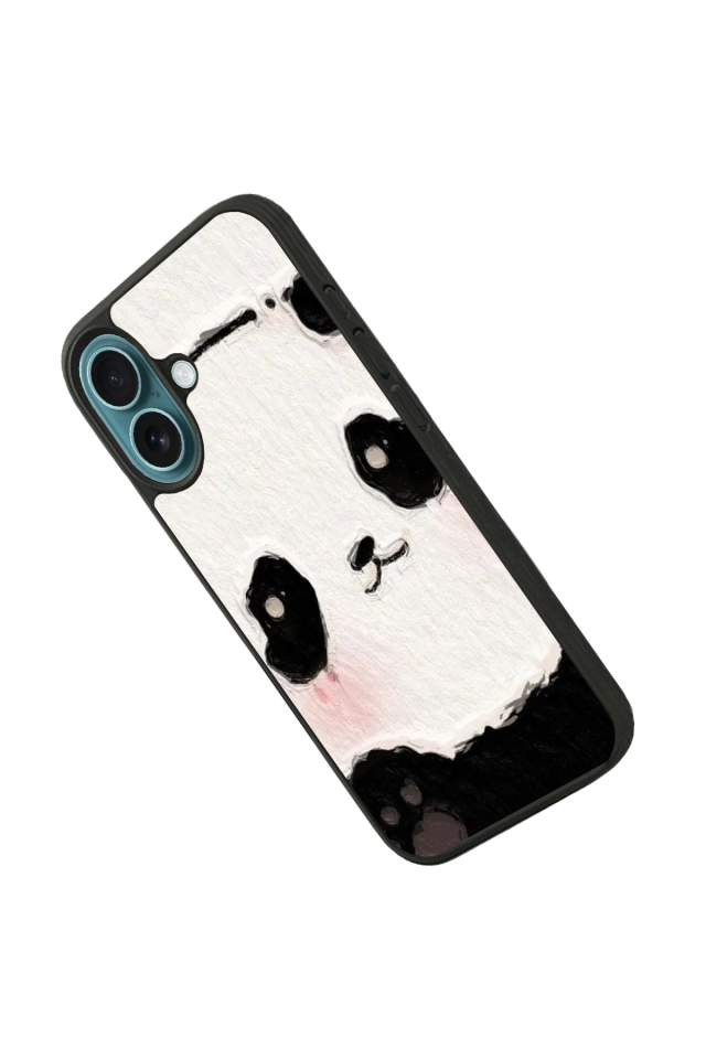 iPhone 16 Uyumlu Panda Tasarımlı Glossy Premium Kılıf