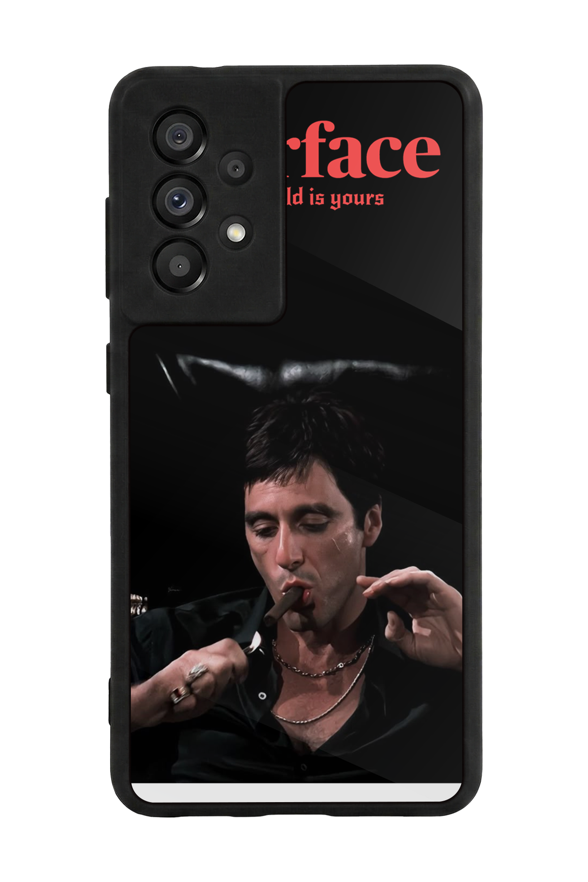 Samsung Galaxy A73 Uyumlu Scarface Tasarımlı Glossy Premium Kılıf
