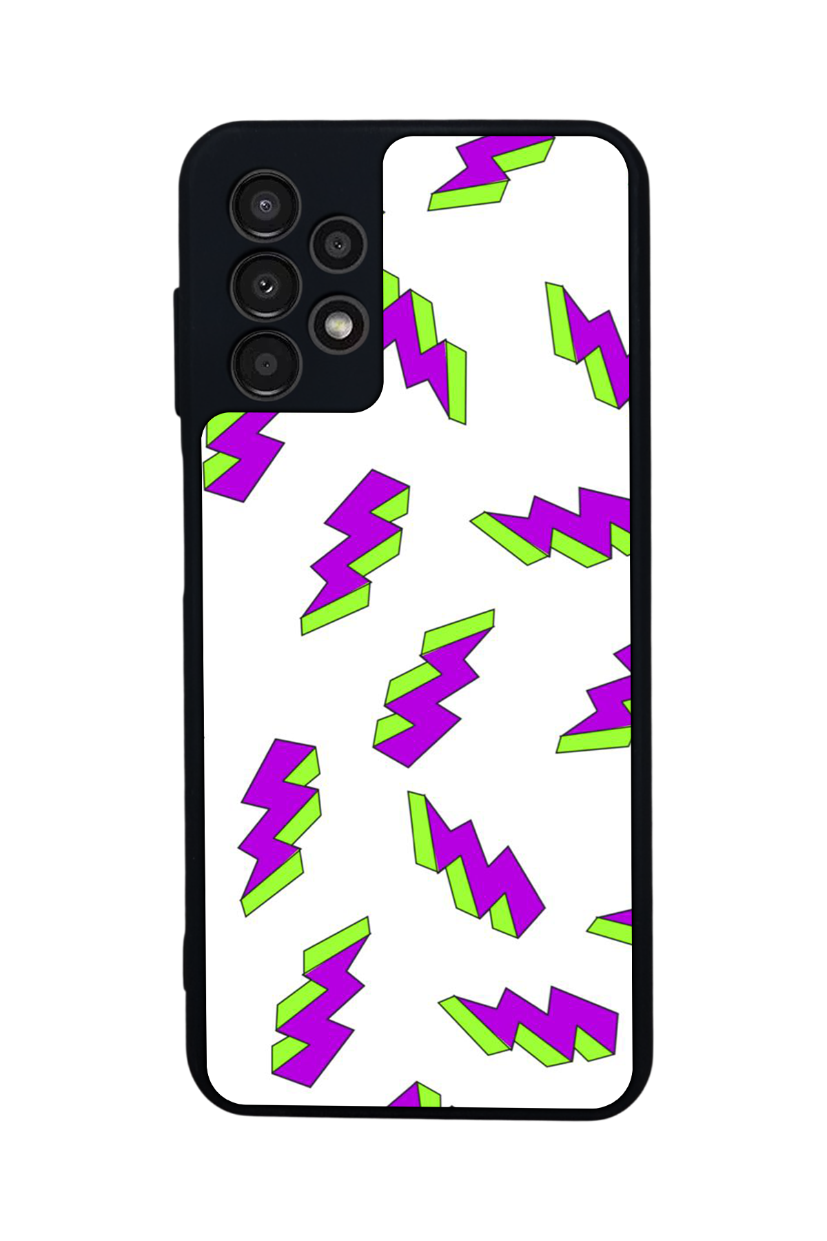 Samsung Galaxy A23 Uyumlu Simsek Tasarımlı Glossy Premium Kılıf