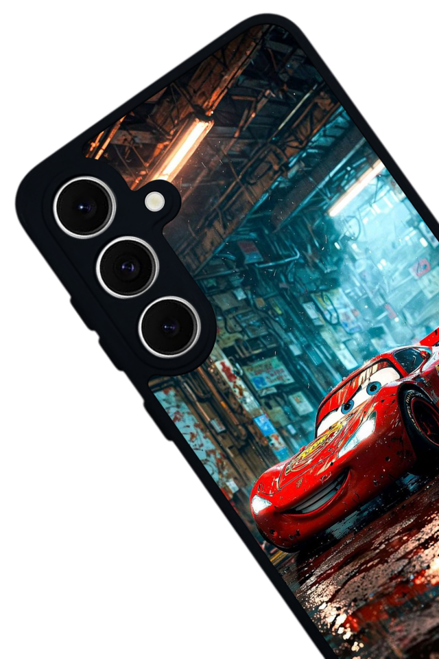 Samsung Galaxy S24 FE Uyumlu Şimsek McQueen Tasarımlı Glossy Premium Kılıf