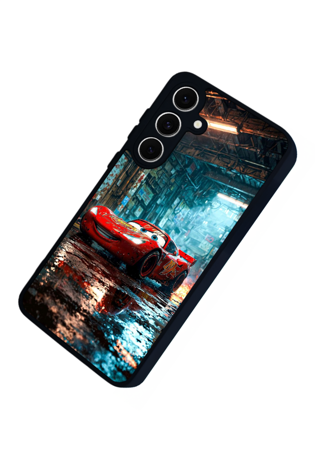 Samsung Galaxy S24 FE Uyumlu Şimsek McQueen Tasarımlı Glossy Premium Kılıf
