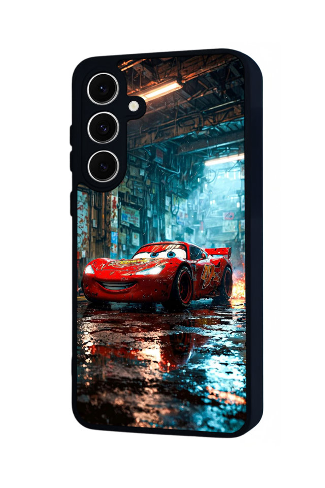 Samsung Galaxy S24 FE Uyumlu Şimsek McQueen Tasarımlı Glossy Premium Kılıf