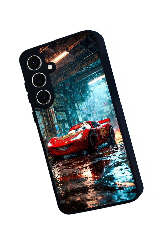 Samsung Galaxy S24 FE Uyumlu Şimsek McQueen Tasarımlı Glossy Premium Kılıf