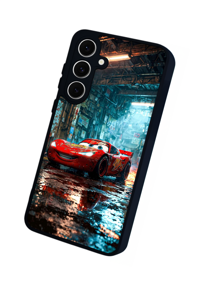 Samsung Galaxy S24 FE Uyumlu Şimsek McQueen Tasarımlı Glossy Premium Kılıf