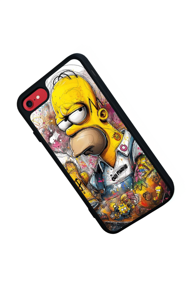 iPhone 8 Uyumlu The Simpsons Tasarımlı Glossy Premium Kılıf