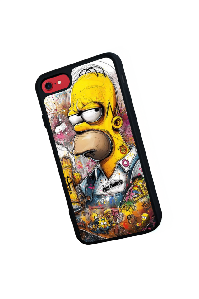 iPhone 8 Uyumlu The Simpsons Tasarımlı Glossy Premium Kılıf