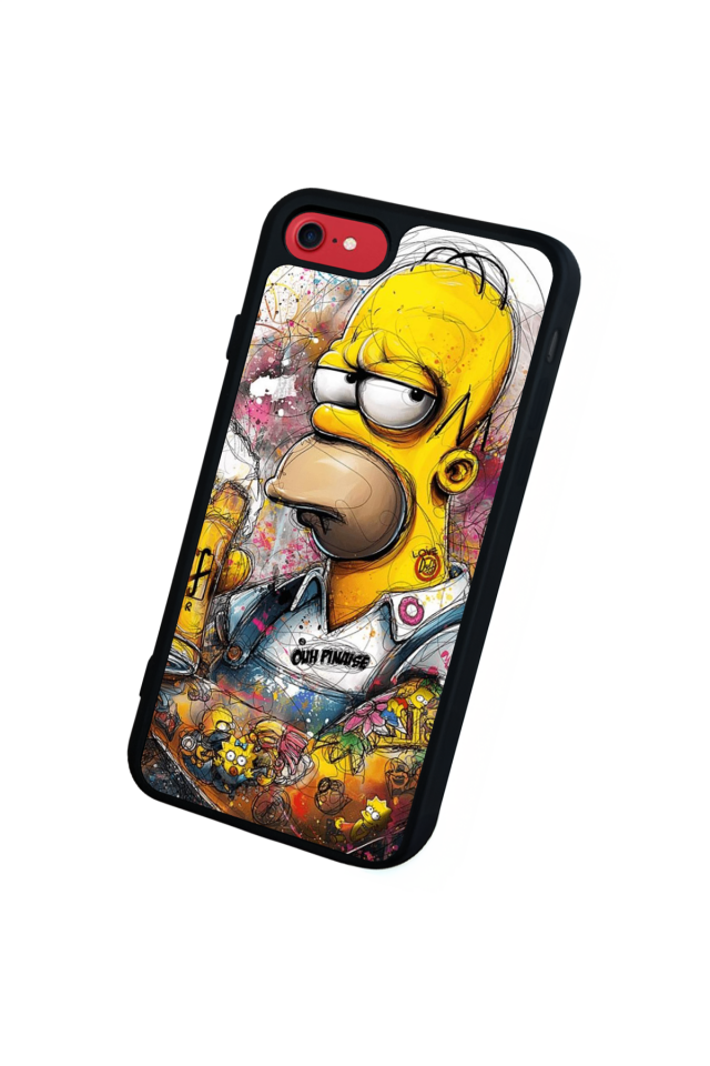 iPhone 8 Uyumlu The Simpsons Tasarımlı Glossy Premium Kılıf