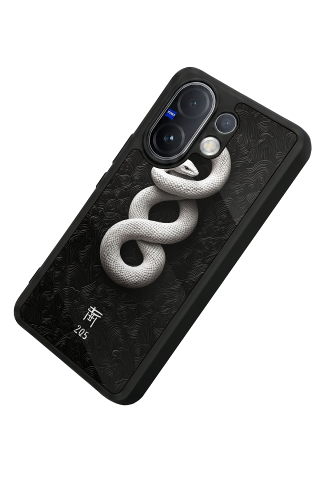 Vivo V60 Uyumlu Yılan Tasarımlı Glossy Premium Kılıf