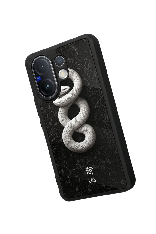 Vivo V60 Uyumlu Yılan Tasarımlı Glossy Premium Kılıf