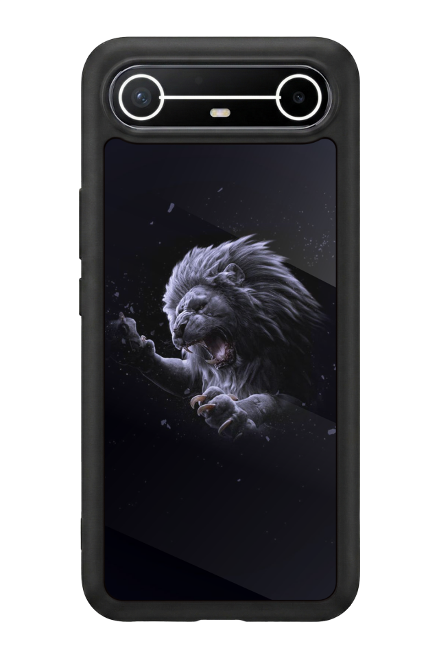 Tecno Spark Slim 5G Uyumlu Aslan Tasarımlı Glossy Premium Kılıf