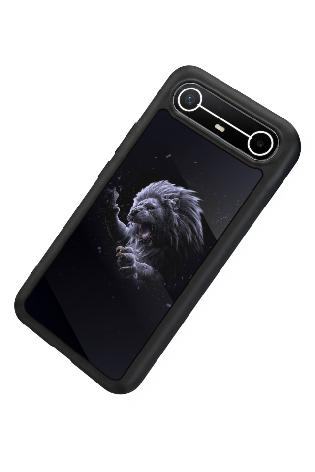 Tecno Spark Slim 5G Uyumlu Aslan Tasarımlı Glossy Premium Kılıf