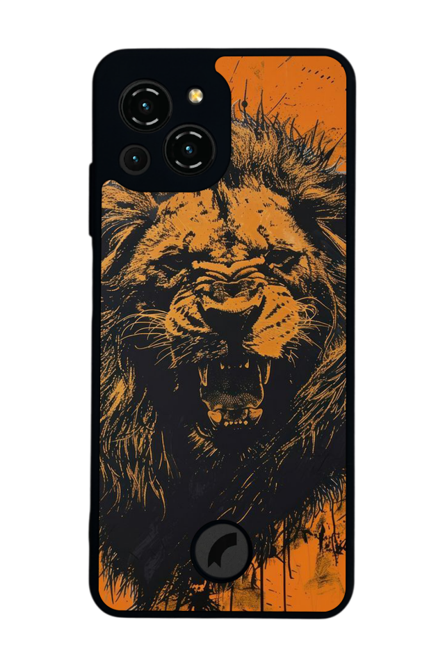Reeder S23 Pro Max Uyumlu Aslan Tasarımlı Glossy Premium Kılıf