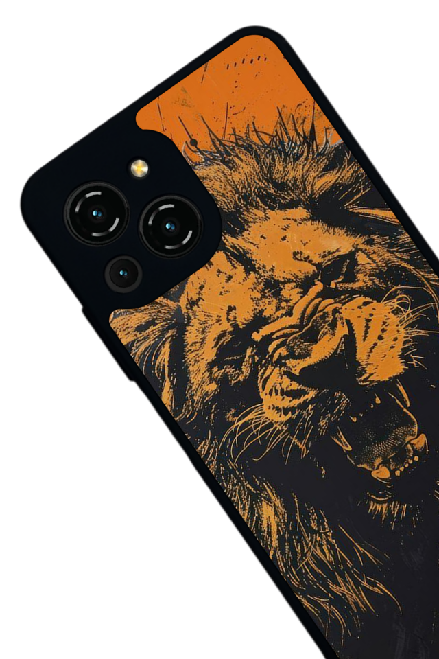 Reeder S23 Pro Max Uyumlu Aslan Tasarımlı Glossy Premium Kılıf