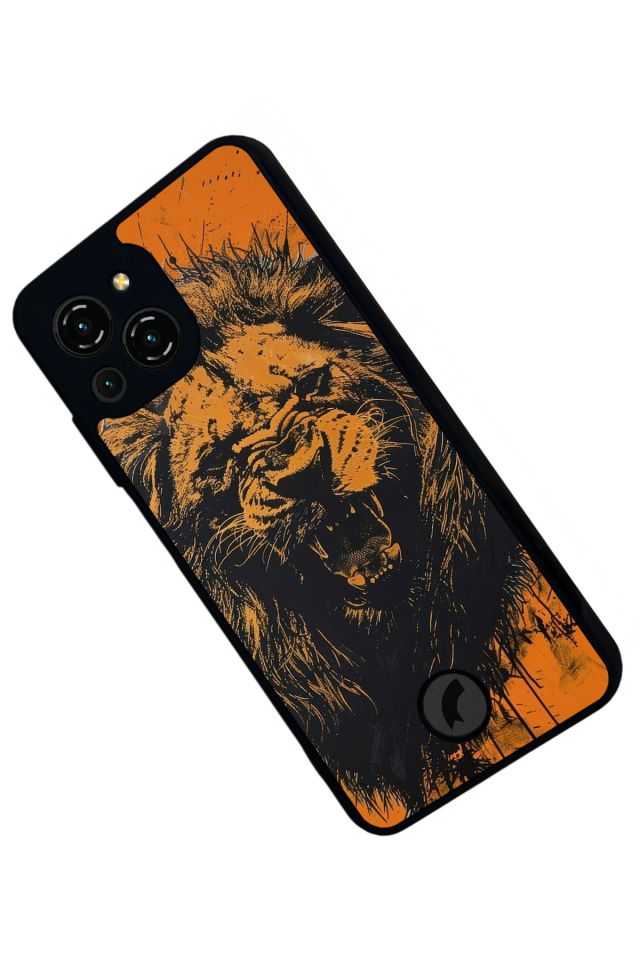 Reeder S23 Pro Max Uyumlu Aslan Tasarımlı Glossy Premium Kılıf