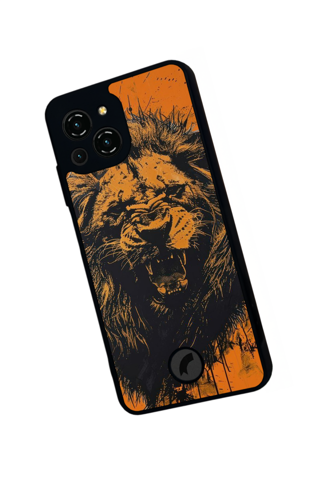 Reeder S23 Pro Max Uyumlu Aslan Tasarımlı Glossy Premium Kılıf