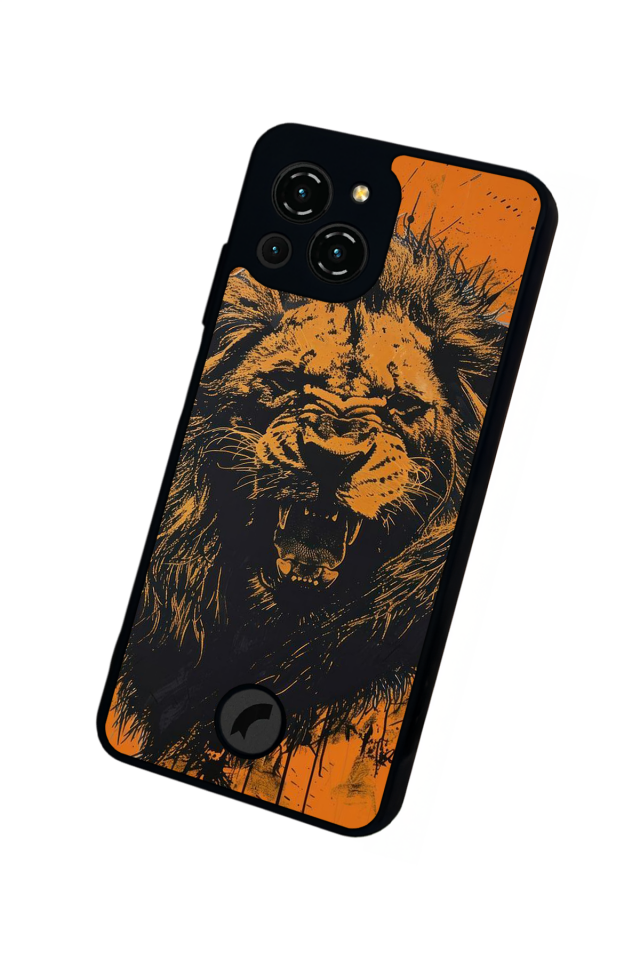 Reeder S23 Pro Max Uyumlu Aslan Tasarımlı Glossy Premium Kılıf