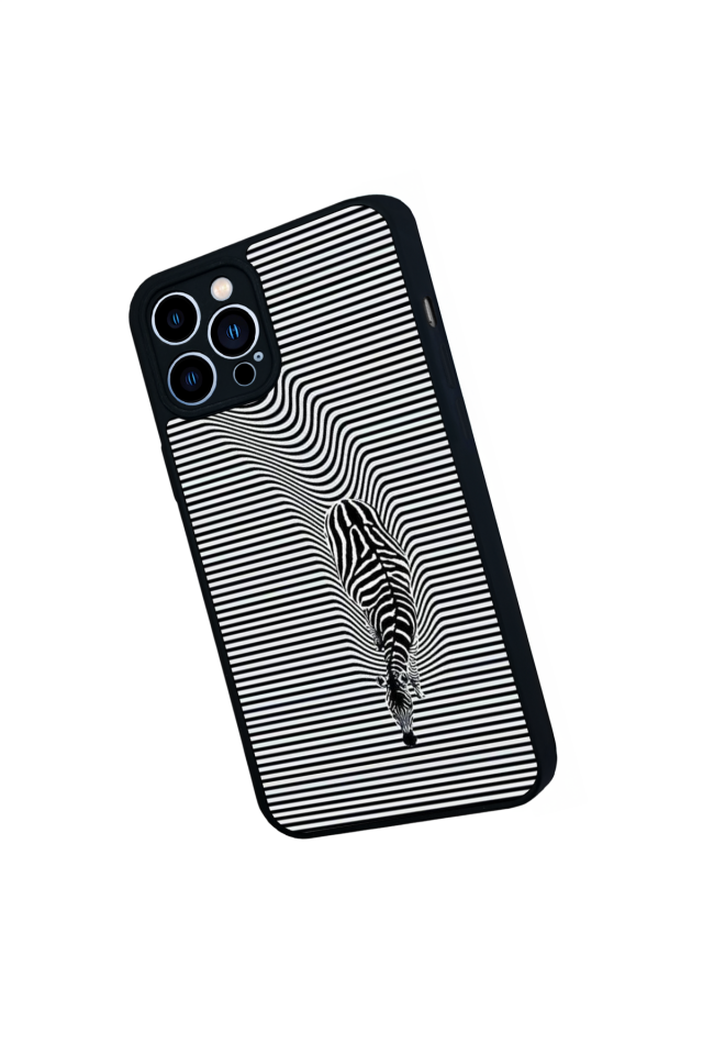 iPhone 13 Pro Max Uyumlu Çizgi Sanatı Tasarımlı Glossy Premium Kılıf