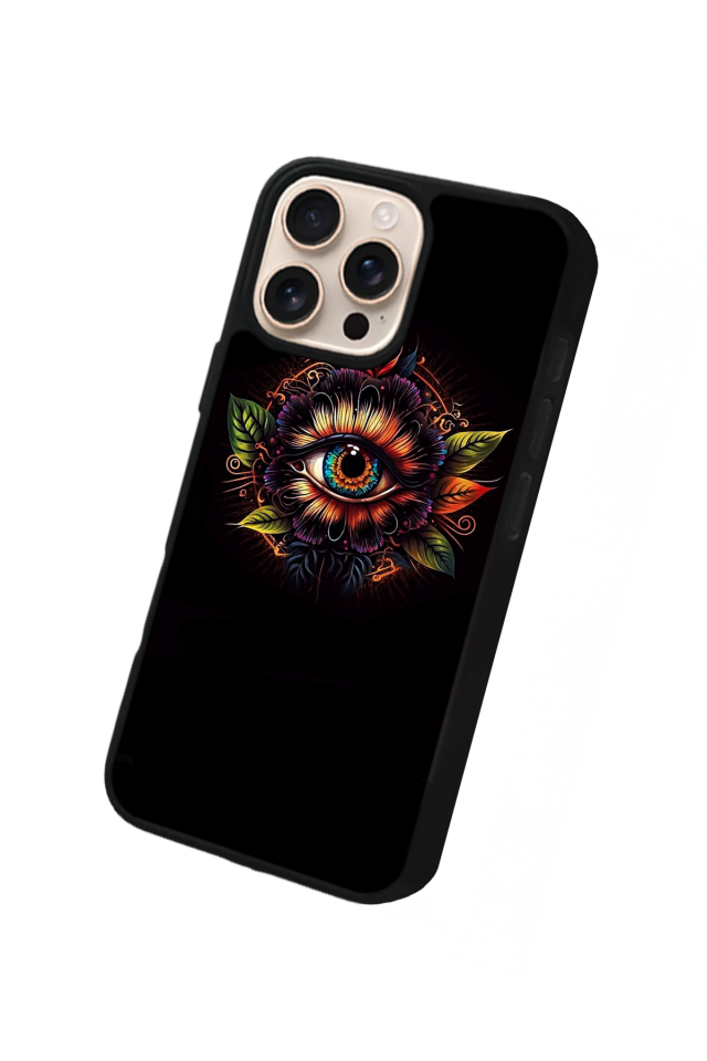 iPhone 16 Pro Max Uyumlu Göz Tasarımlı Glossy Premium Kılıf