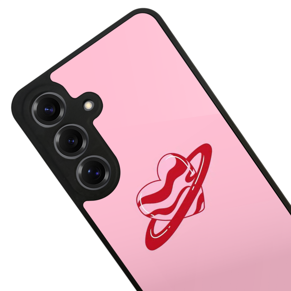 Samsung Galaxy S25 Uyumlu Kalp Love Tasarımlı Glossy Premium Kılıf