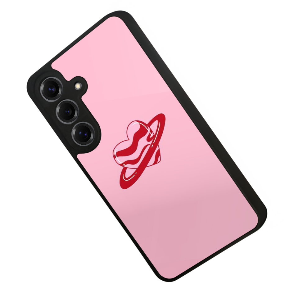 Samsung Galaxy S25 Uyumlu Kalp Love Tasarımlı Glossy Premium Kılıf