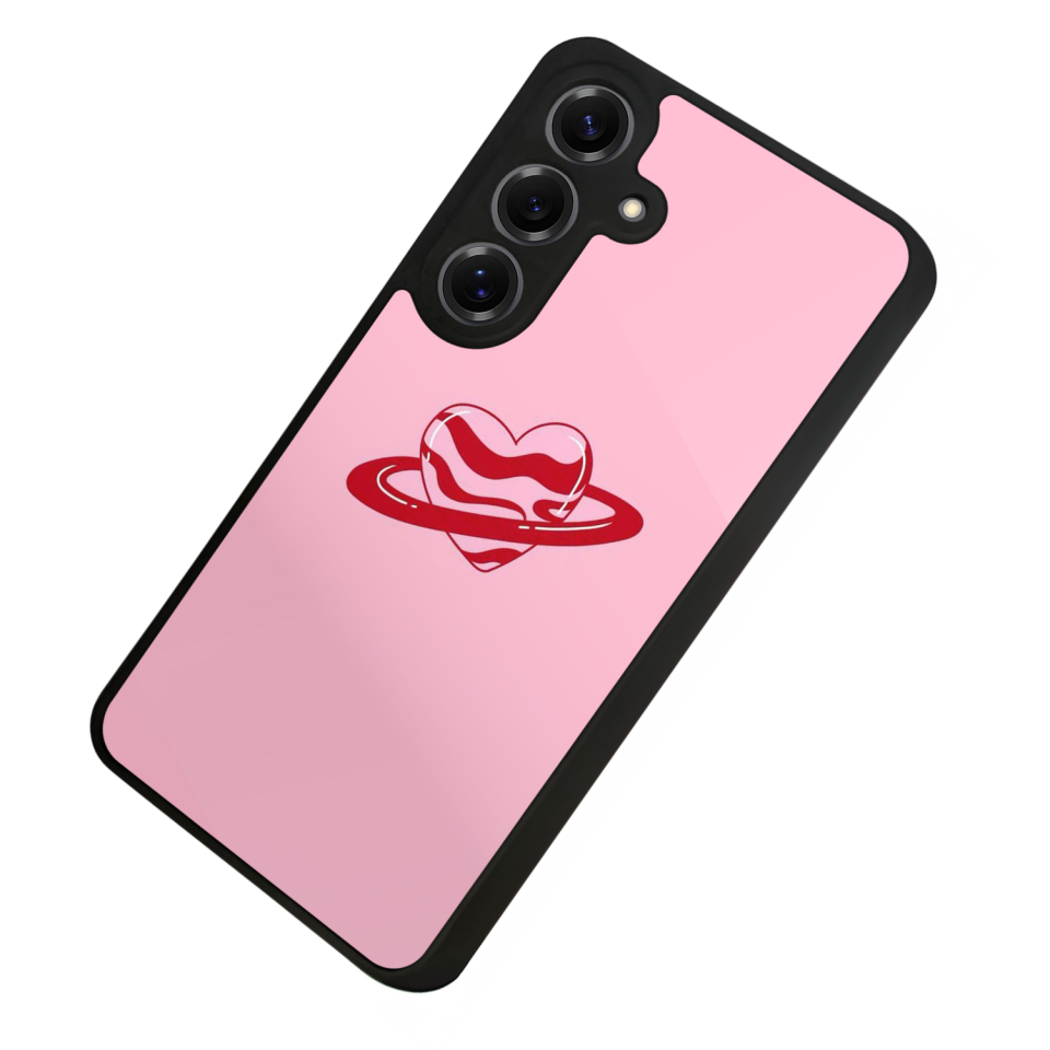 Samsung Galaxy S25 Uyumlu Kalp Love Tasarımlı Glossy Premium Kılıf