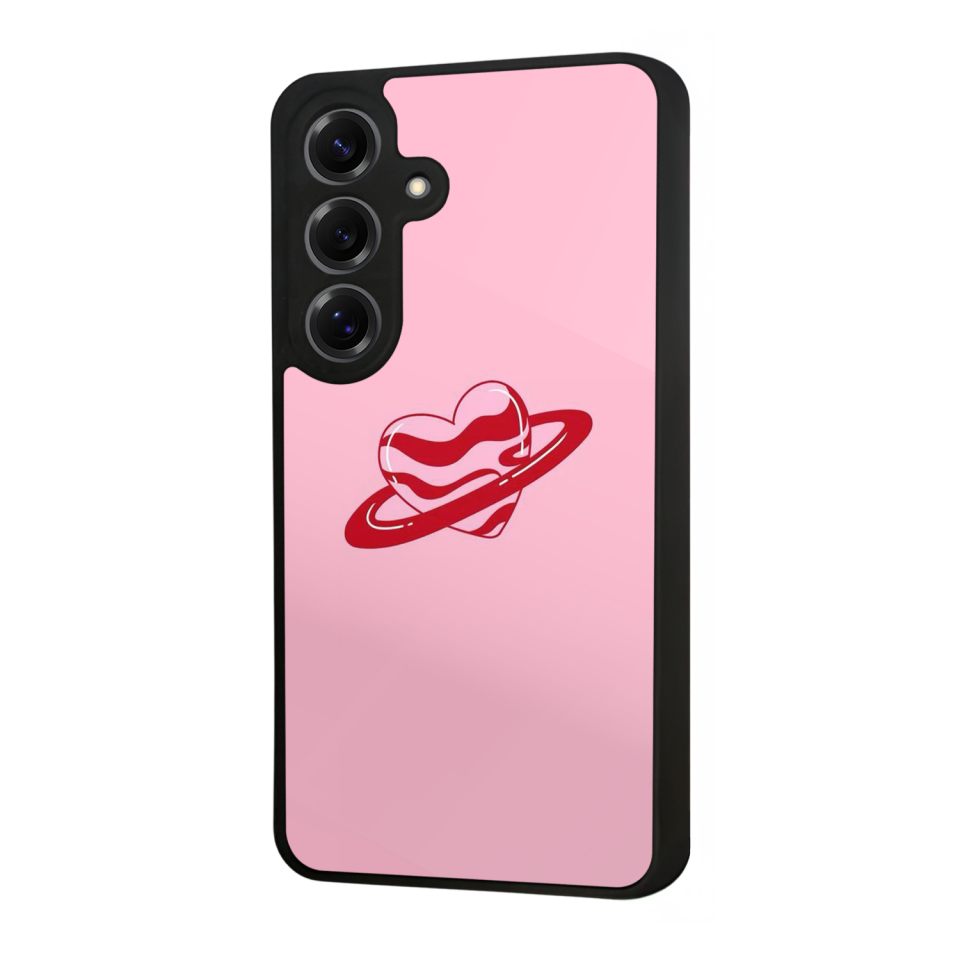 Samsung Galaxy S25 Uyumlu Kalp Love Tasarımlı Glossy Premium Kılıf
