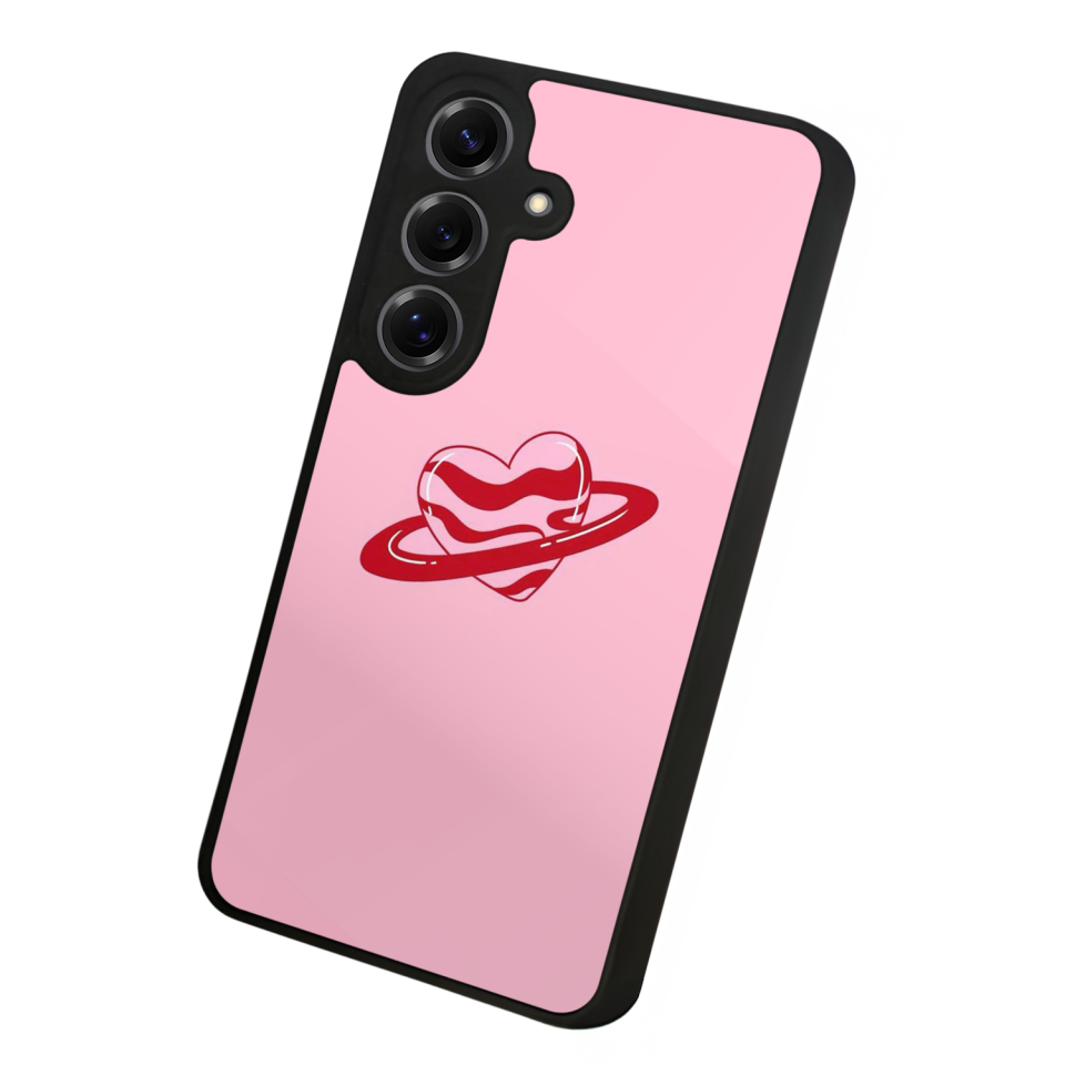 Samsung Galaxy S25 Uyumlu Kalp Love Tasarımlı Glossy Premium Kılıf