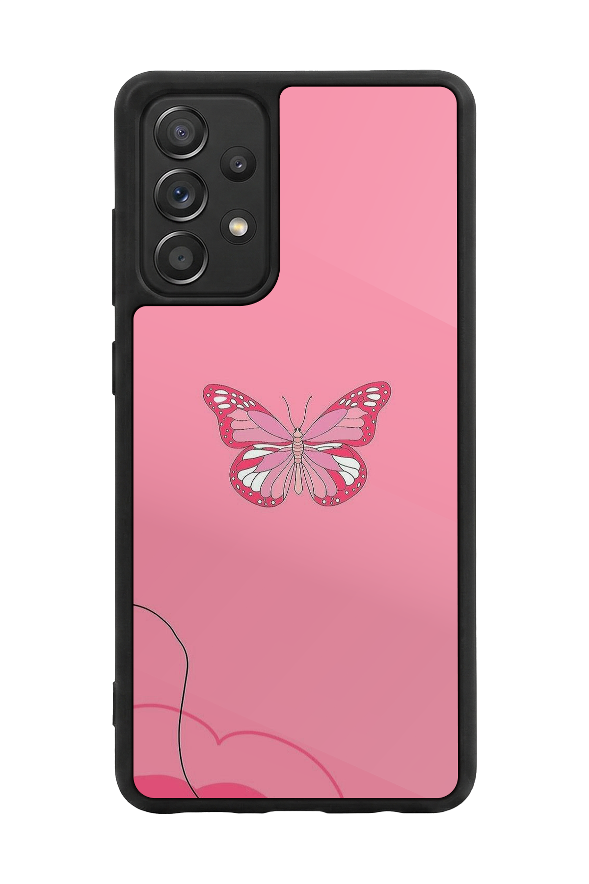 Samsung Galaxy A72 Uyumlu Kelebek Tasarımlı Glossy Premium Kılıf