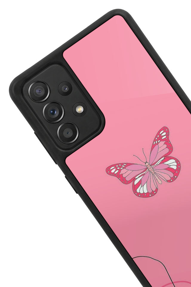 Samsung Galaxy A72 Uyumlu Kelebek Tasarımlı Glossy Premium Kılıf