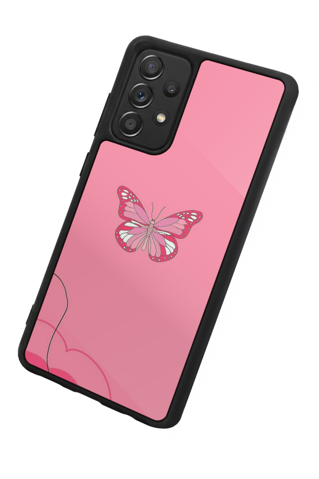 Samsung Galaxy A72 Uyumlu Kelebek Tasarımlı Glossy Premium Kılıf