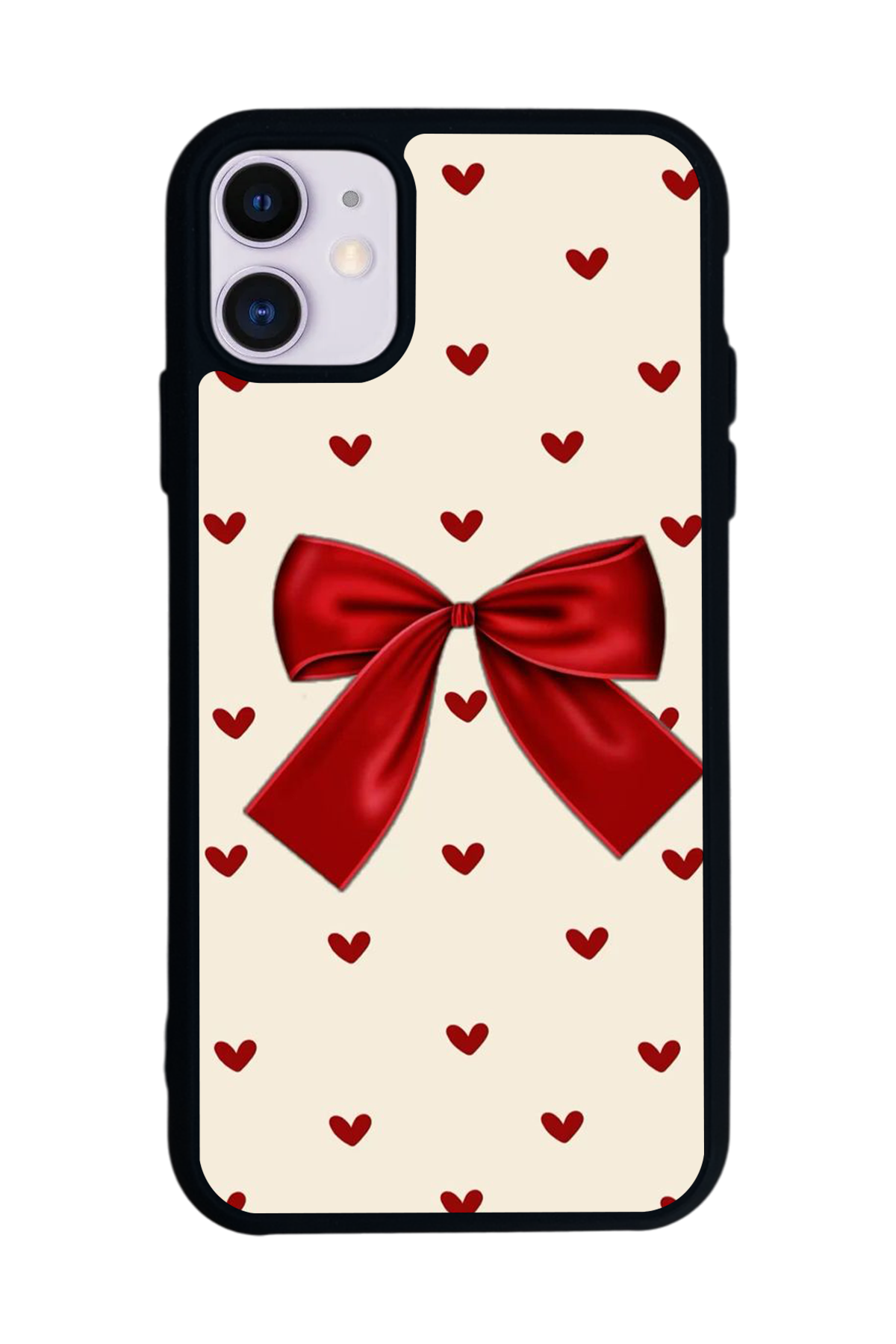 iPhone 11 Uyumlu Kurdele Tasarımlı Glossy Premium Kılıf