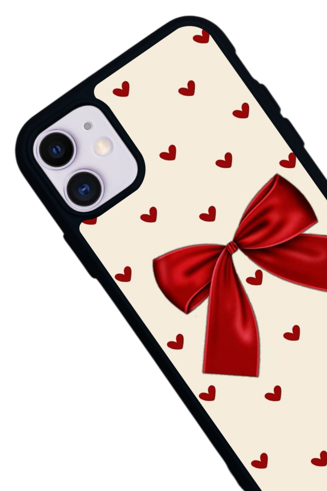 iPhone 11 Uyumlu Kurdele Tasarımlı Glossy Premium Kılıf