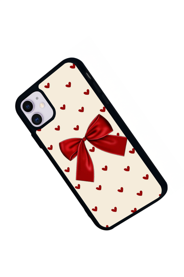 iPhone 11 Uyumlu Kurdele Tasarımlı Glossy Premium Kılıf