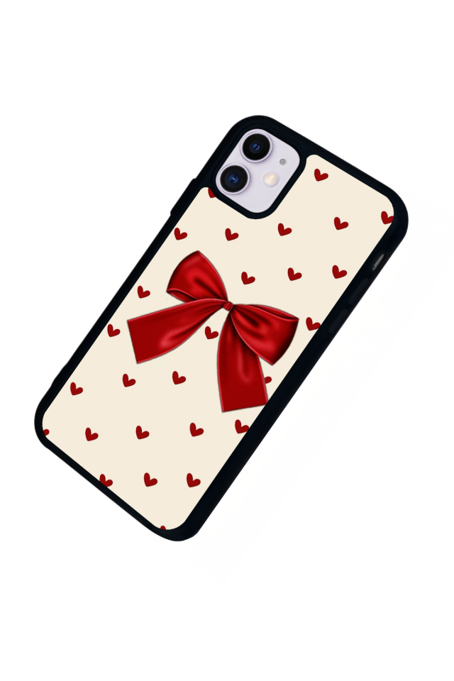 iPhone 11 Uyumlu Kurdele Tasarımlı Glossy Premium Kılıf