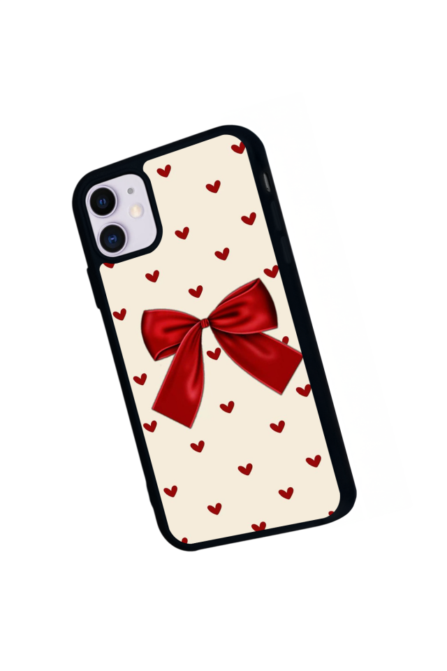 iPhone 11 Uyumlu Kurdele Tasarımlı Glossy Premium Kılıf
