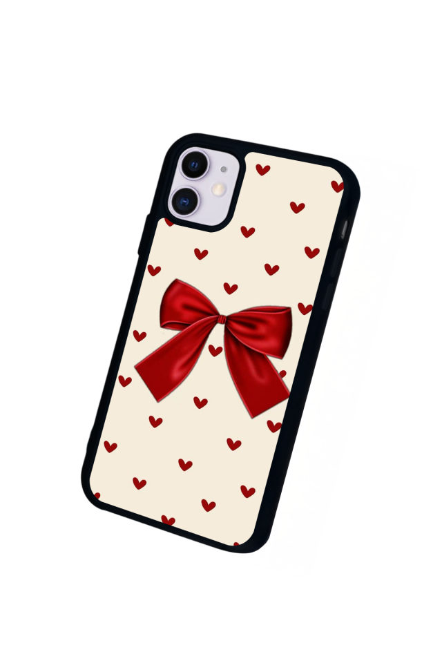 iPhone 11 Uyumlu Kurdele Tasarımlı Glossy Premium Kılıf