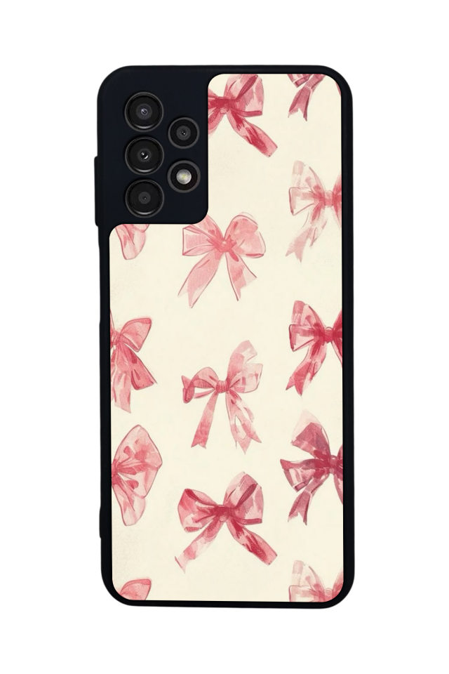 Samsung Galaxy A13 Uyumlu Kurdele Tasarımlı Glossy Premium Kılıf