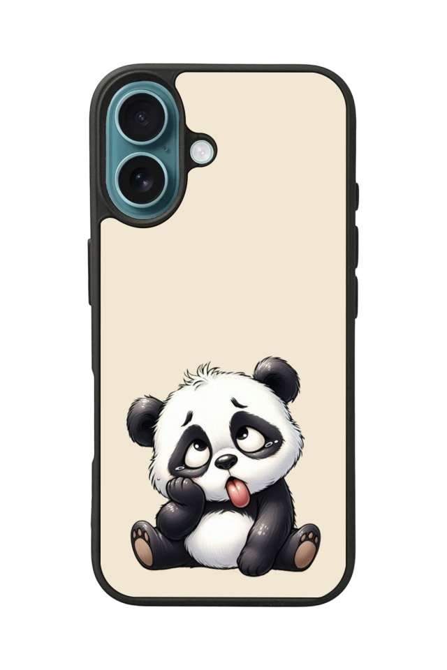 iPhone 16 Uyumlu Panda Tasarımlı Glossy Premium Kılıf