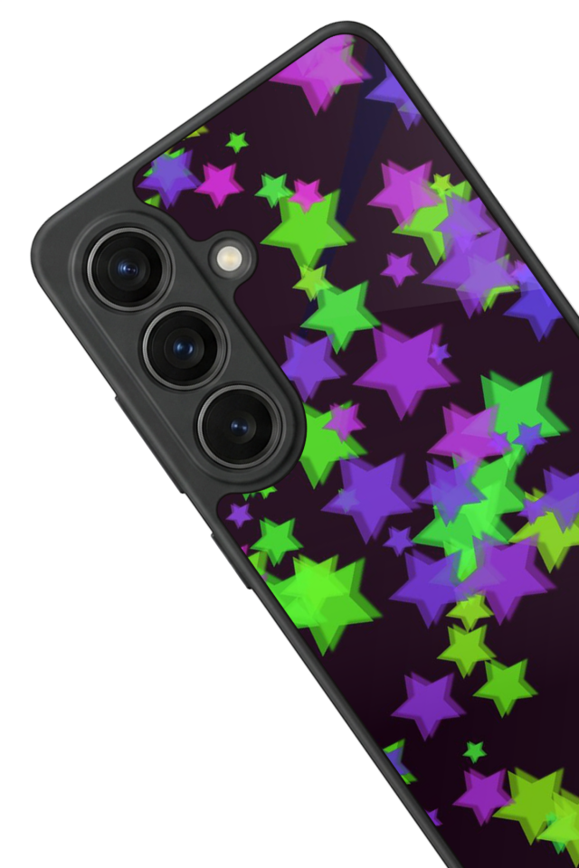 Samsung Galaxy S26 Uyumlu Retro Yildizlar Tasarımlı Glossy Premium Kılıf