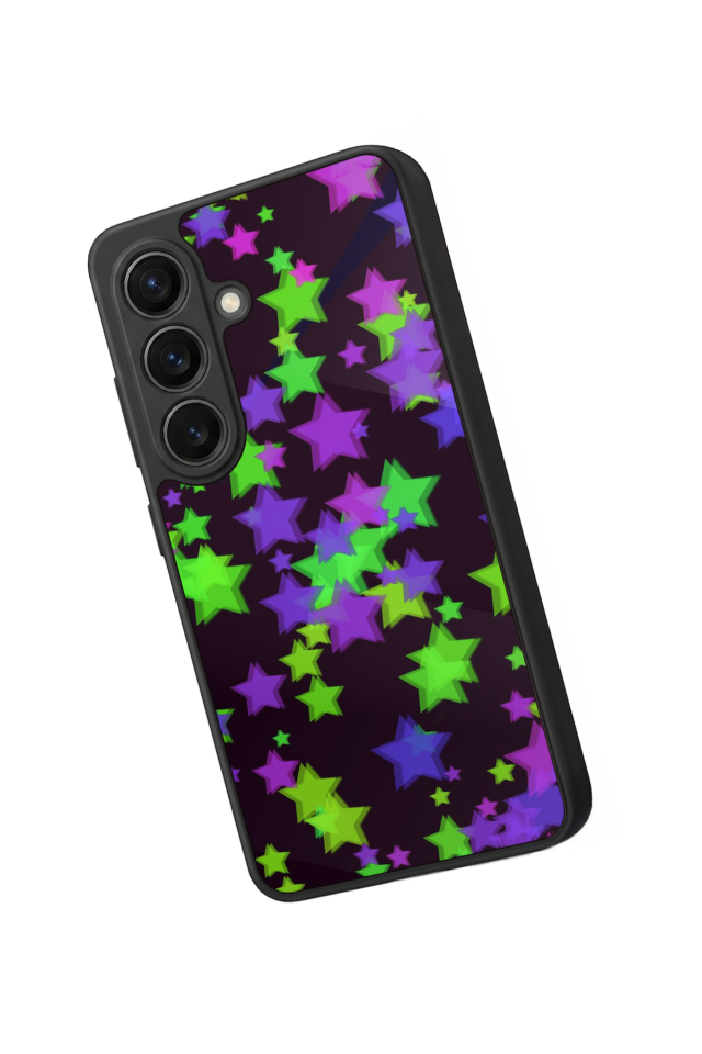 Samsung Galaxy S26 Uyumlu Retro Yildizlar Tasarımlı Glossy Premium Kılıf