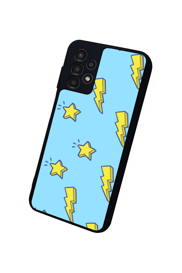 Samsung Galaxy A23 Uyumlu Simsek Tasarımlı Glossy Premium Kılıf
