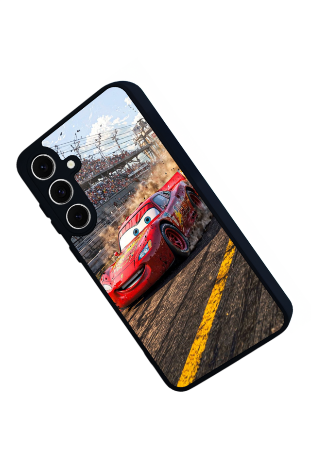 Samsung Galaxy S24 FE Uyumlu Şimsek McQueen Tasarımlı Glossy Premium Kılıf