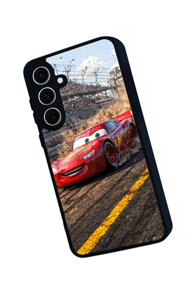 Samsung Galaxy S24 FE Uyumlu Şimsek McQueen Tasarımlı Glossy Premium Kılıf